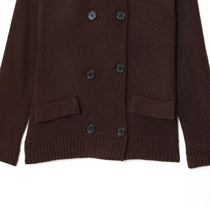 Dames élégant gilet tricoté avec double rangée de boutons et poches pratiques Chic und Stil