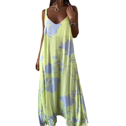 Robe maxi pour dames avec motif floral et coupe fluide Chic und Stil