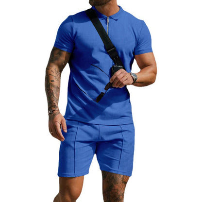 Chemise polo pour homme en tissu structuré avec poches latérales pratiques Chic und Stil
