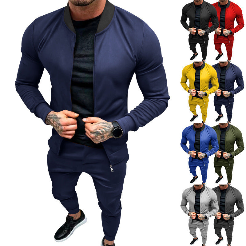 Costume de jogging pour hommes 2 pièces avec fermeture éclair moderne Chic und Stil
