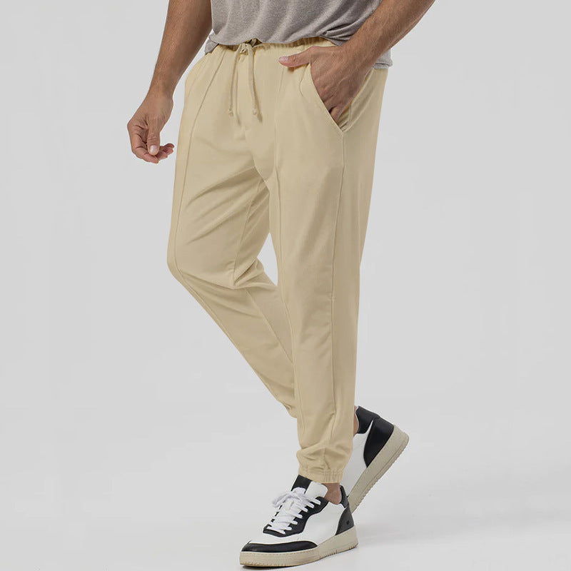 Men's leisure pants set with elastic waistband and breathable properties Chic and style