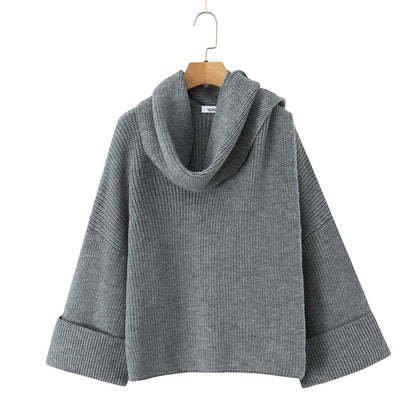 Pull en tricot élégant pour femmes avec une coupe ample et un col roulé décontracté Chic und Stil