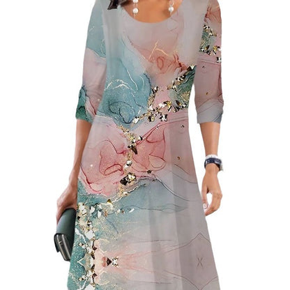 Robe A-ligne pour femmes avec un délicat motif floral Chic und Stil