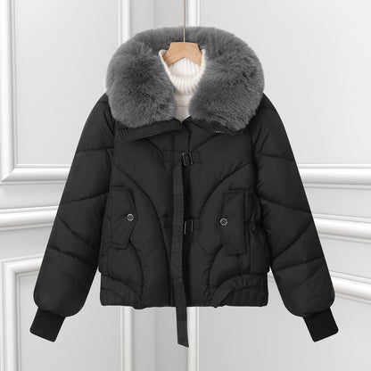 Dames Doudoune d'hiver avec col en fourrure synthétique luxueux et poches pratiques Chic und Stil