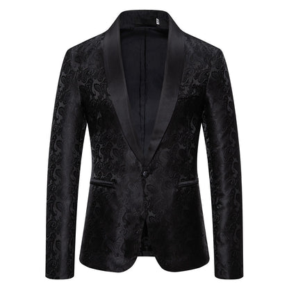Elegant tuxedo blazer for men with luxurious paisley pattern Chic and Style