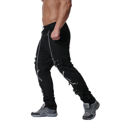 Men's cargo pants with a versatile cut and stylish hooks Chic and Style