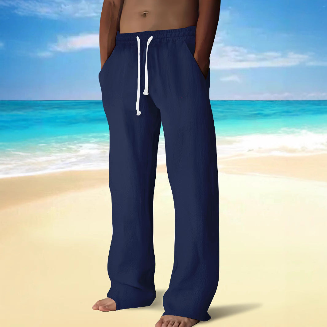 Casual beach pants for men with elastic waistband and practical pockets Chic and Style