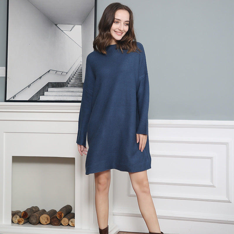 Dames Grand pull à col roulé en tricot doux Chic und Stil