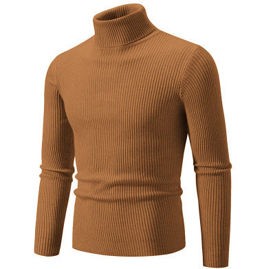 Pullover with turtleneck for men with textured ribbing pattern Chic and Style