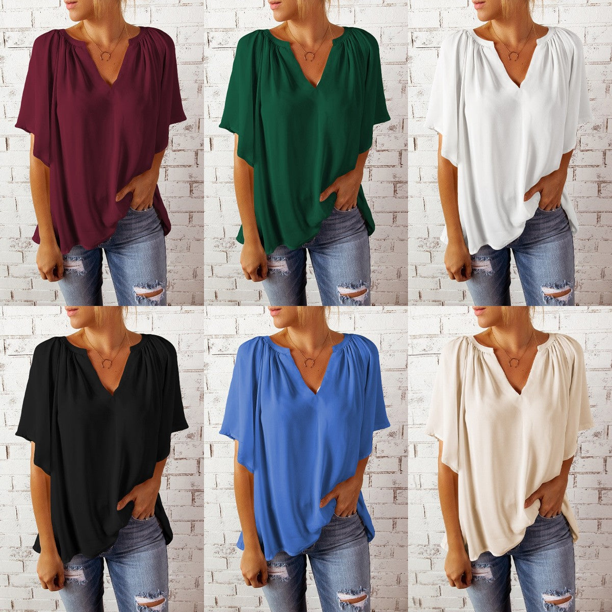 Blouse en Chiffon Élégante pour Femmes Chic und Stil