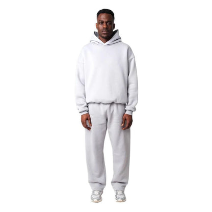 Hoodie and jogger pants set for women with high collar and elastic waistband Chic and Style