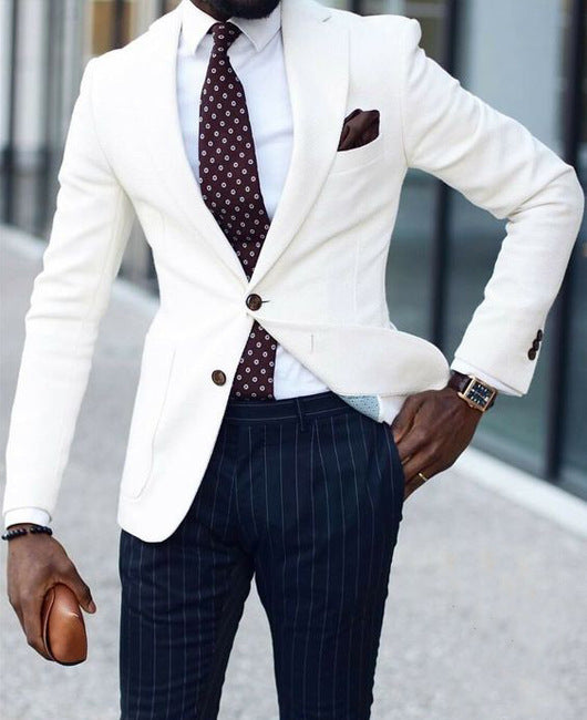 Blazer en lin élégant pour hommes avec coupe slim Chic und Stil