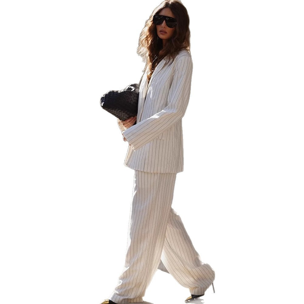 Dames ensemble élégant rayé Chic und Stil