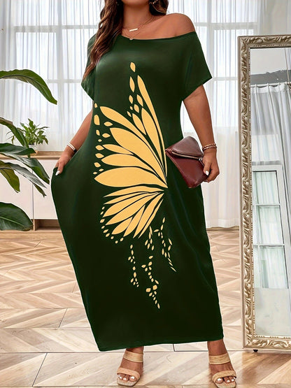 Robe maxi femme avec motif papillon élégant Chic und Stil