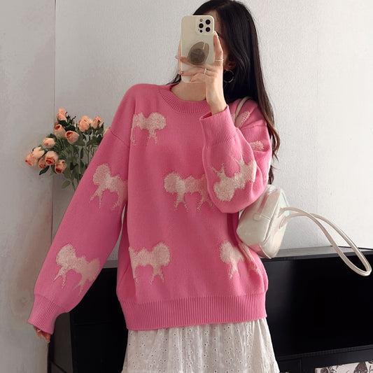 Pull en tricot douillet pour femmes avec motif ludique Chic und Stil