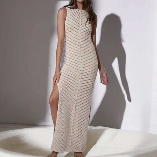 Robe maxi pour femmes avec une coupe élégante et des volants raffinés Chic und Stil