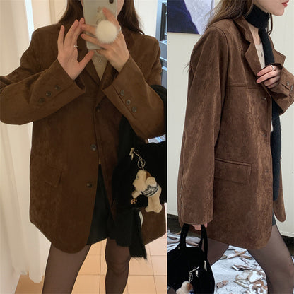 Dames élégante et confortable veste en daim Chic und Stil