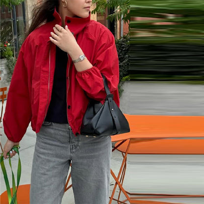 Ladies stylish outdoor jacket with high collar Chic and Style