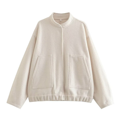 Ladies oversized casual jacket made of high-quality fabric Chic and Style