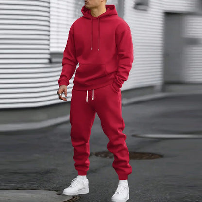 Men's Hooded Sports Tracksuit with Practical Pockets Chic and Style