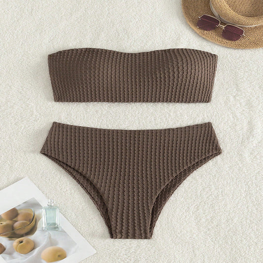 Dames Ensemble de bikini bandeau structuré Chic und Stil