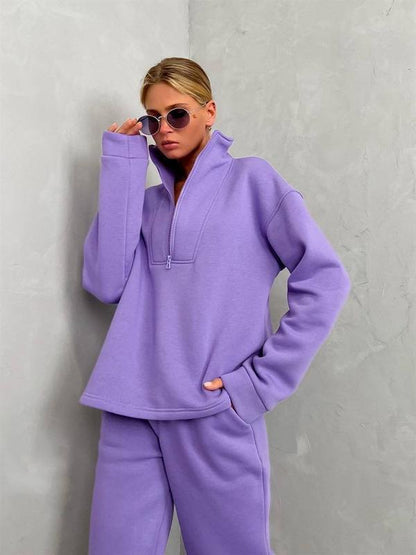Ensemble de pulls sports pour femmes avec col montant Chic und Stil