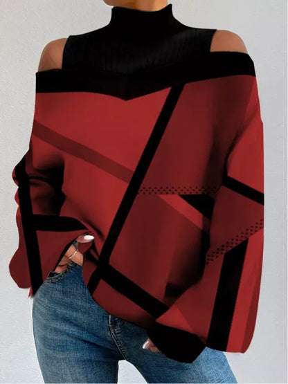 Pull oversized pour femmes avec un design graphique tendance Chic und Stil