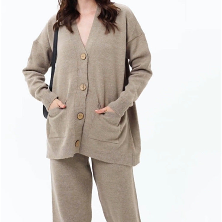 Dames confortable tricot cardigan avec poches pratiques et détails de boutons Chic und Stil