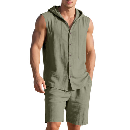 Ensemble t-shirt à capuche décontracté et shorts Chic und Stil pour homme