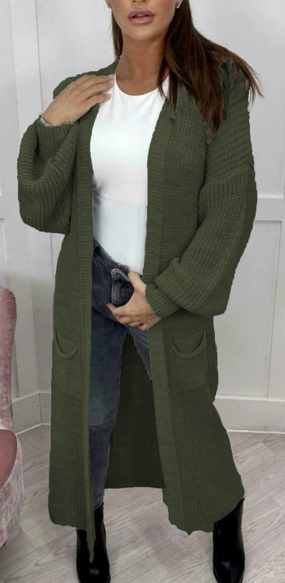 Pull-over pour dames en gros tricot avec coupe décontractée et manches longues Chic und Still