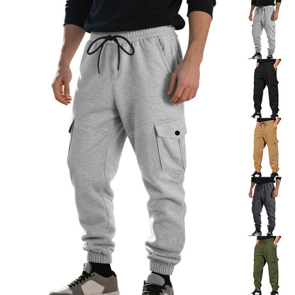 Men's cargo pants with elastic waistband and multiple pockets Chic and style