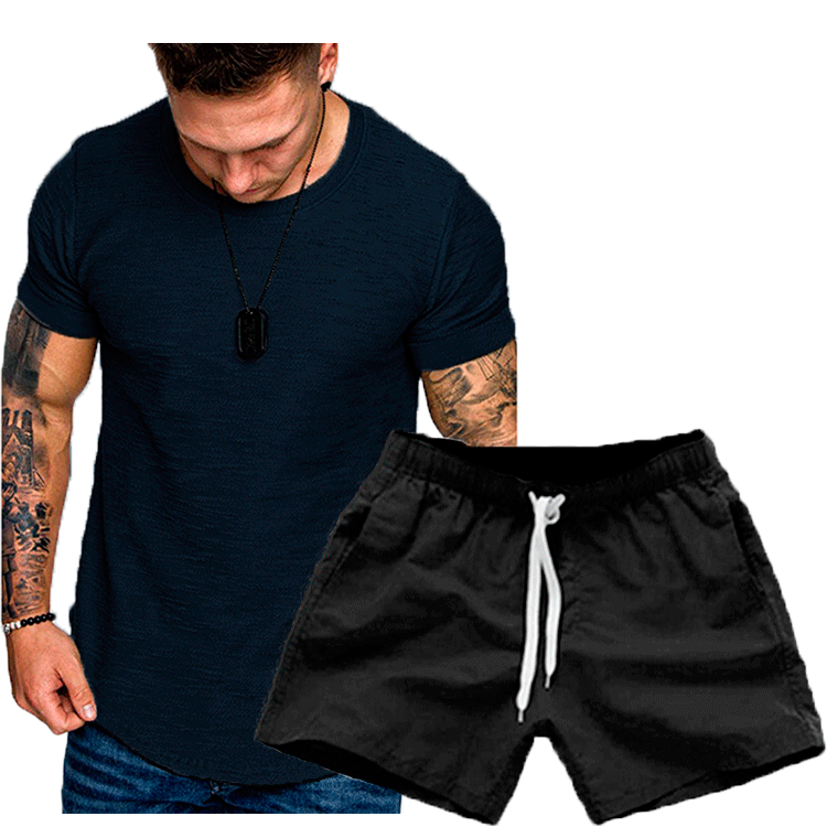 Homme T-shirt de loisirs et set de shorts Chic und Stil