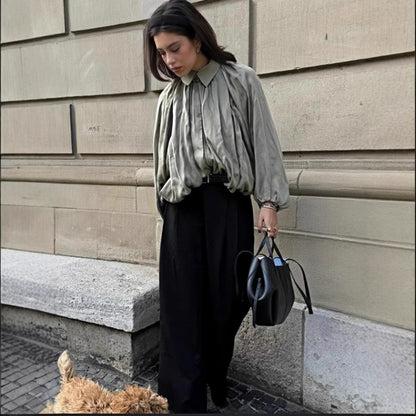 Dames élégante et respirante blouse avec détails en volants Chic und Stil