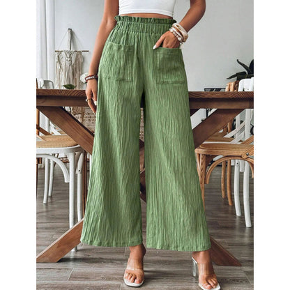 Airy palazzo pants for women with elastic waistband and large pockets Chic und Stil