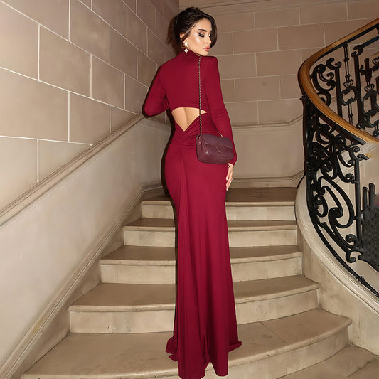 Robes de soirée élégantes pour femmes avec une fente haute et un dos raffiné Chic und Stil
