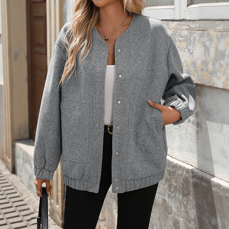 Oversized wool blend jacket for women Chic and Style