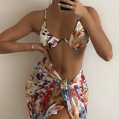Dames Ensemble de Maillot de Bain Deux Pièces avec Couverture Stylée Chic und Stil