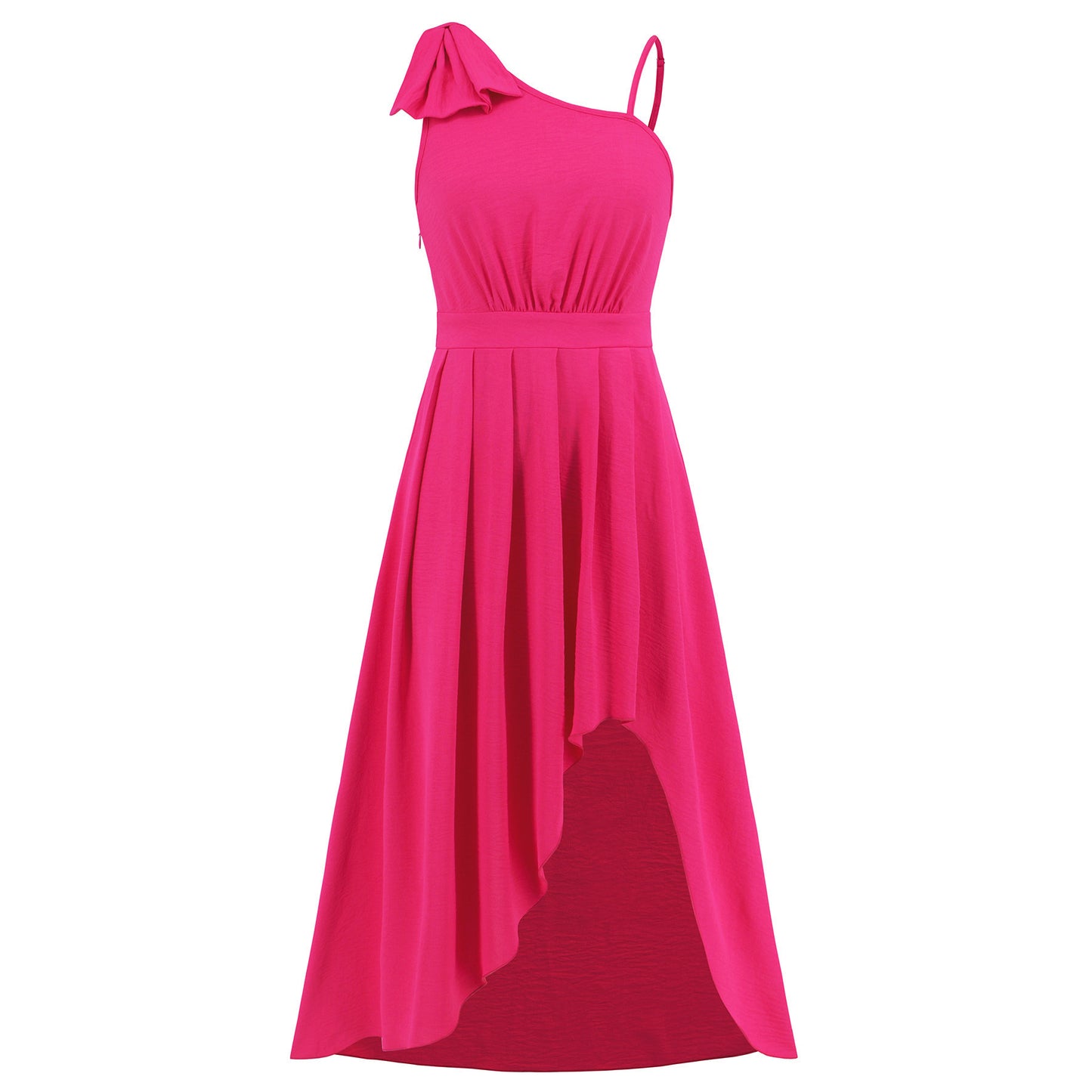 Robe maxi asymétrique pour femmes avec détail d'épaule et fente haute Chic und Stil