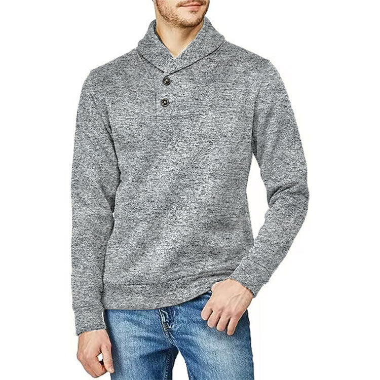 Pull homme avec col montant et détail de bouton Chic und Stil