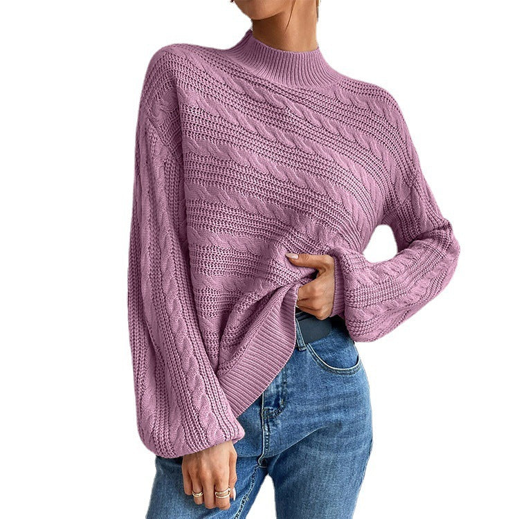 Pull en tricot pour dames avec coupe ample et motif en relief tendance Chic und Stil