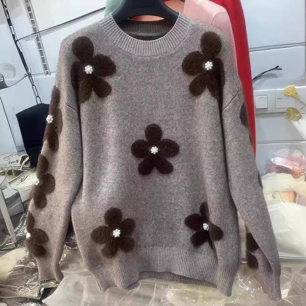 Pull en tricot douillet pour femme avec accents de perles Chic und Stil