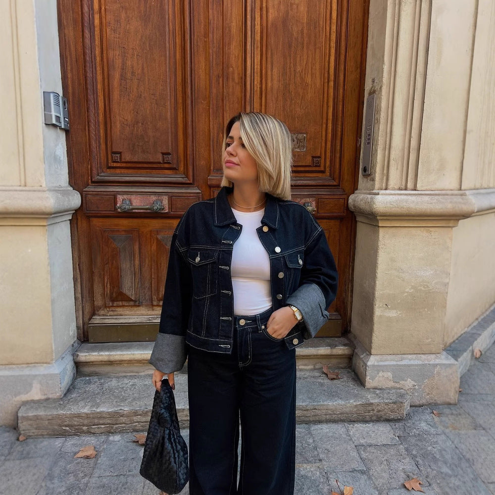 Wide denim pants for women with trendy cuffs Chic und Stil