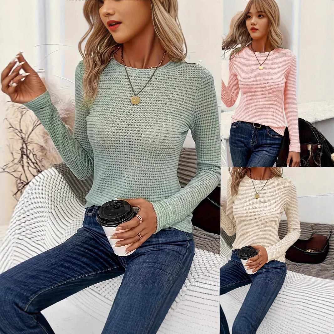 Chemise à manches longues structurée pour femmes avec un motif gaufré raffiné Chic und Stil