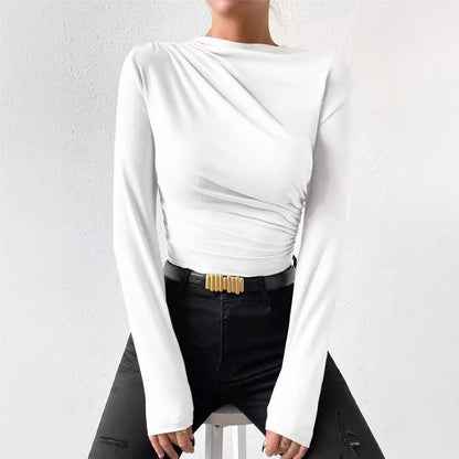 Dames body à manches longues avec drapé élégant Chic und Stil