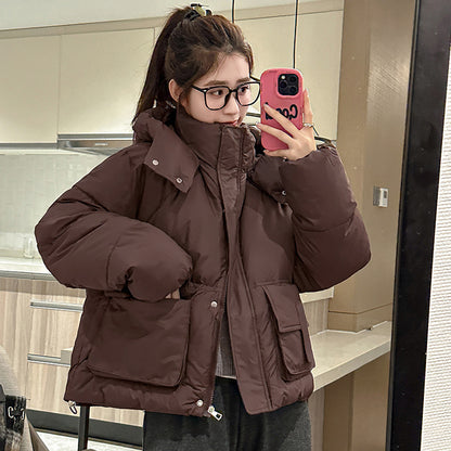 Dames courte doudoune isolée avec poches pratiques Chic und Stil