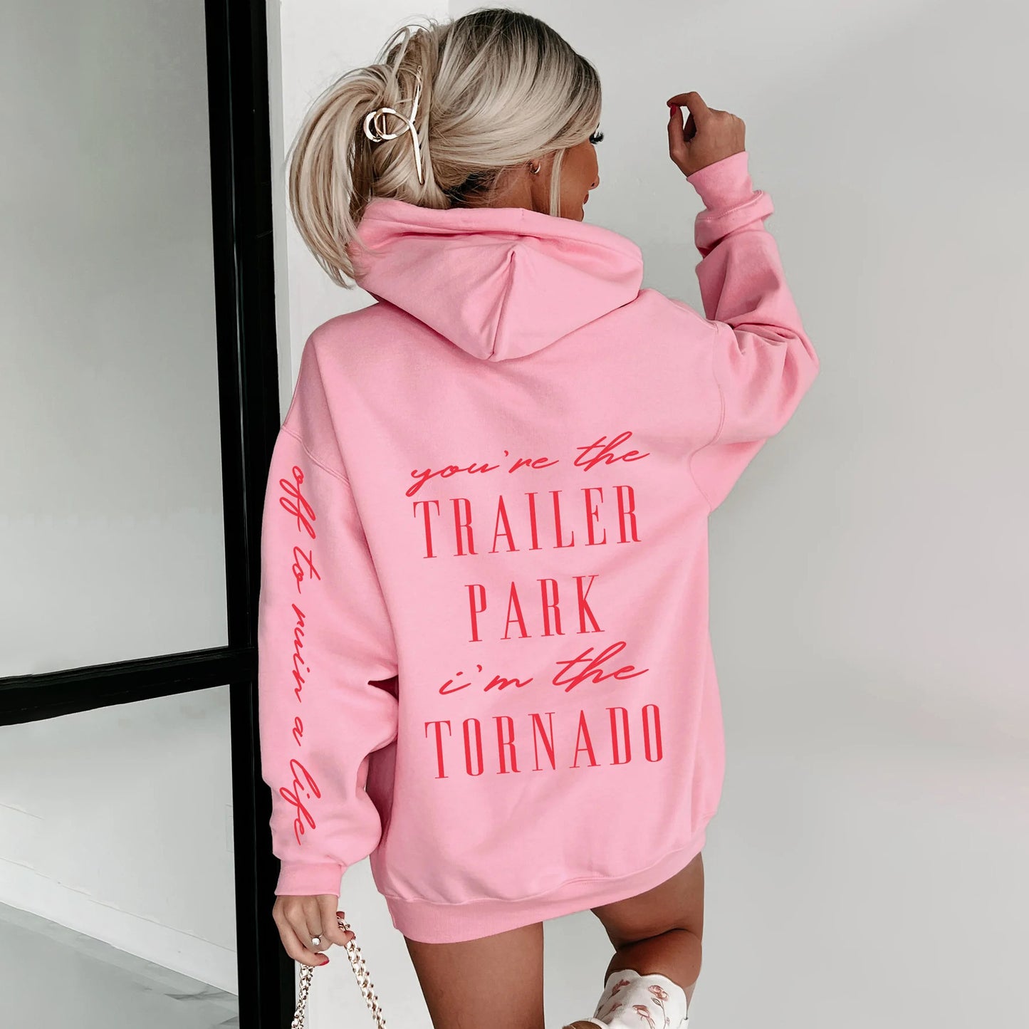 Dames hoodie stylé avec impression graphique créative Chic und Stil