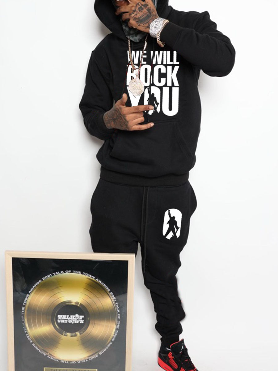 Men's Hoodie and Jogging Pants Set with Powerful Statement Chic and Style