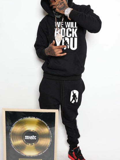 Men's Hoodie and Jogging Pants Set with Powerful Statement Chic and Style