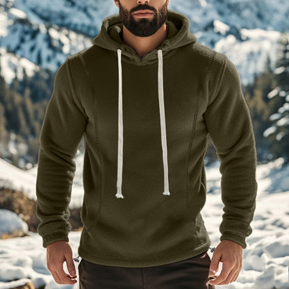 Homme pull à capuche en polaire confortable avec des éléments sportifs Chic und Stil