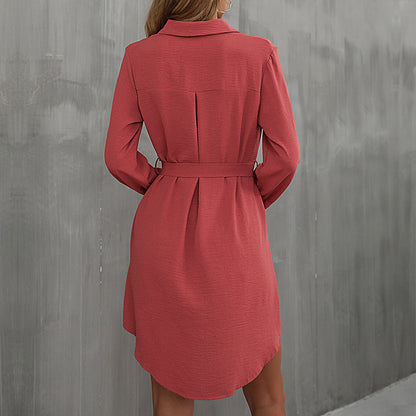 Robe chemisier pour femmes avec ceinture à nouer Chic und Stil